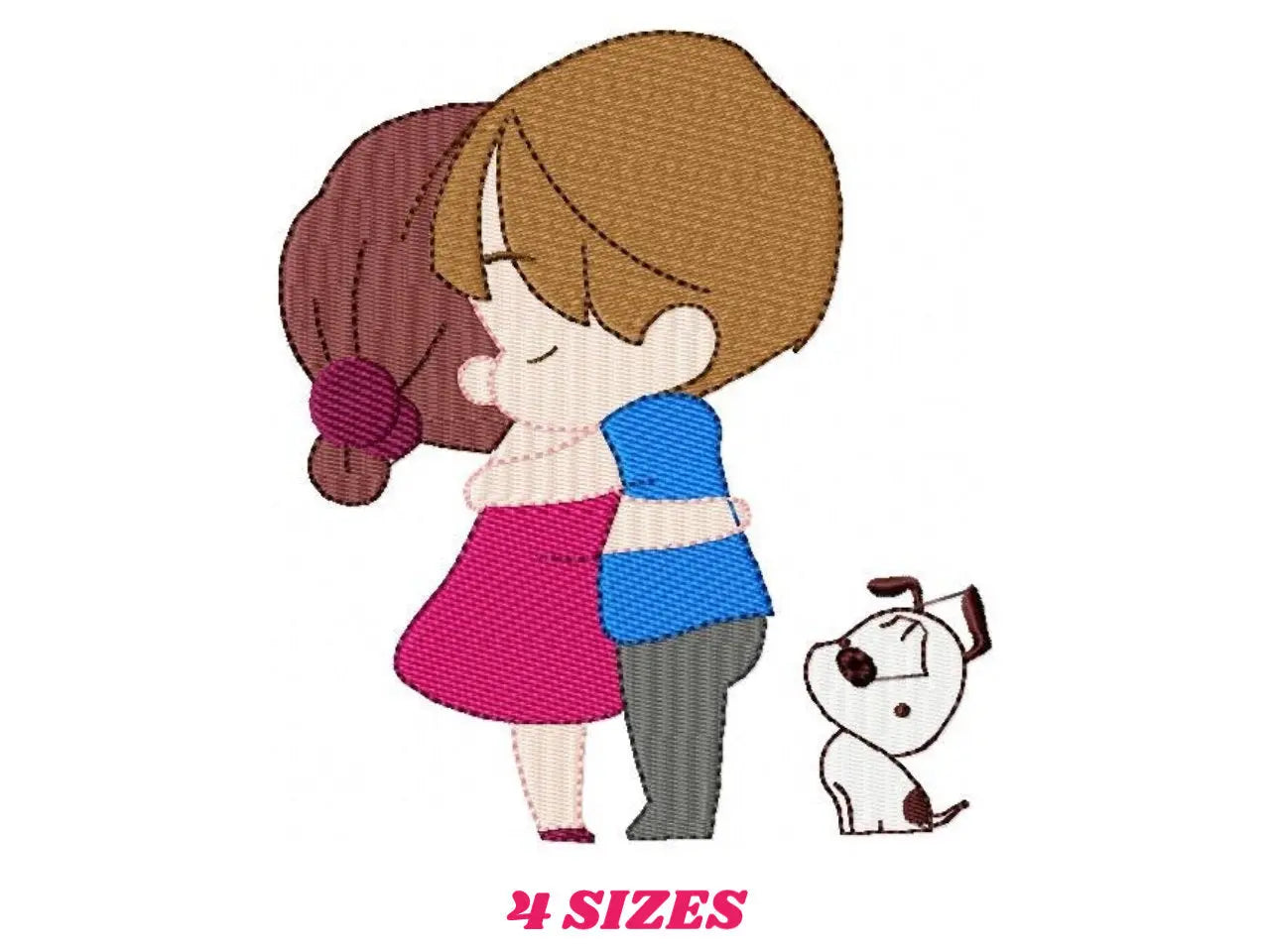 Couple embroidery designs - Valentines embroidery design machine embroidery pattern - instant download - boy girl embroidery wedding design Marcia Embroidery