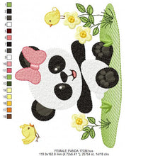 Cargar imagen en el visor de la galería, Panda embroidery design - Animal embroidery designs machine embroidery pattern - Baby boy embroidery file - girl embroidery Panda design
