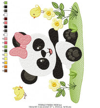 Cargar imagen en el visor de la galería, Panda embroidery design - Animal embroidery designs machine embroidery pattern - Baby boy embroidery file - girl embroidery Panda design
