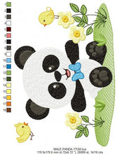 Cargar imagen en el visor de la galería, Panda embroidery design - Animal embroidery designs machine embroidery pattern - Baby boy embroidery file - girl embroidery Panda design
