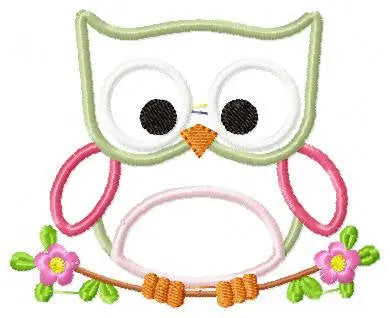 Owl embroidery design - Owl on branch embroidery design machine embroidery pattern - bird embroidery file - owl applique design download Marcia Embroidery