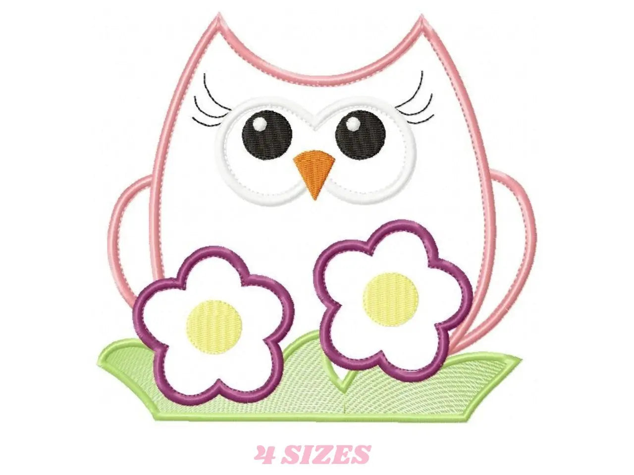 Bird embroidery design - Owl with flowers embroidery design machine embroidery pattern - baby girl embroidery file - owl applique design Marcia Embroidery
