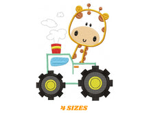 Load image into Gallery viewer, Giraffe embroidery design - Animal embroidery designs machine embroidery pattern - baby boy embroidery file - Safari Giraffe applique design
