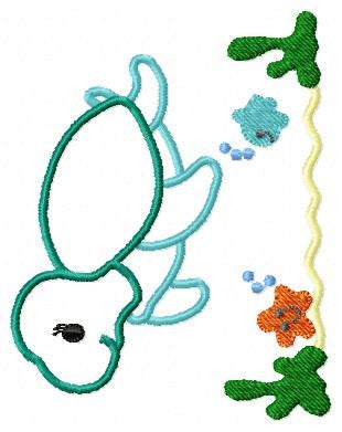 Turtle embroidery design - Animal embroidery designs machine embroidery pattern - baby girl embroidery file - boy embroidery turtle applique