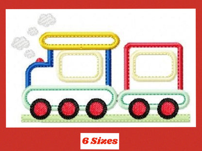Train embroidery designs - Vehicle embroidery design machine embroidery pattern - baby boy embroidery file instant download train with wagon