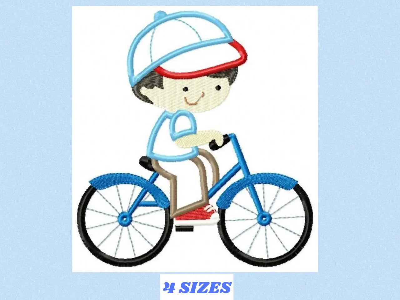 Boy with bike embroidery designs - Boy embroidery design machine embroidery pattern - boy applique design - bike applique instant download Marcia Embroidery