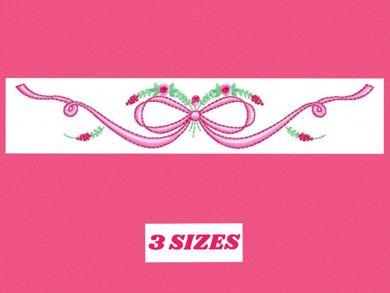 Lace with flowers embroidery designs - Bow Tie embroidery design machine embroidery pattern - Baby girl embroidery file - Lace embroidery Marcia Embroidery