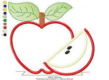 Load image into Gallery viewer, Apple embroidery designs - Fruit embroidery design machine embroidery pattern - Kitchen embroidery file Apple applique Fruit applique design
