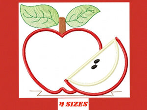 Apple embroidery designs - Fruit embroidery design machine embroidery pattern - Kitchen embroidery file Apple applique Fruit applique design