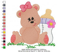 Charger l&#39;image dans la galerie, Baby Bear embroidery designs - Teddy embroidery design machine embroidery pattern - girl embroidery file - baby newborn nursery design
