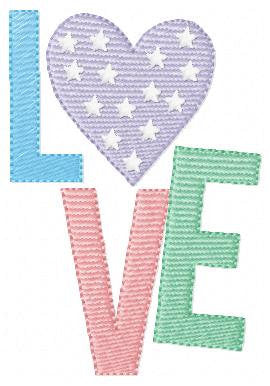 Love embroidery design - Heart embroidery designs machine embroidery pattern - Love word embroidery file - wedding couple instant download