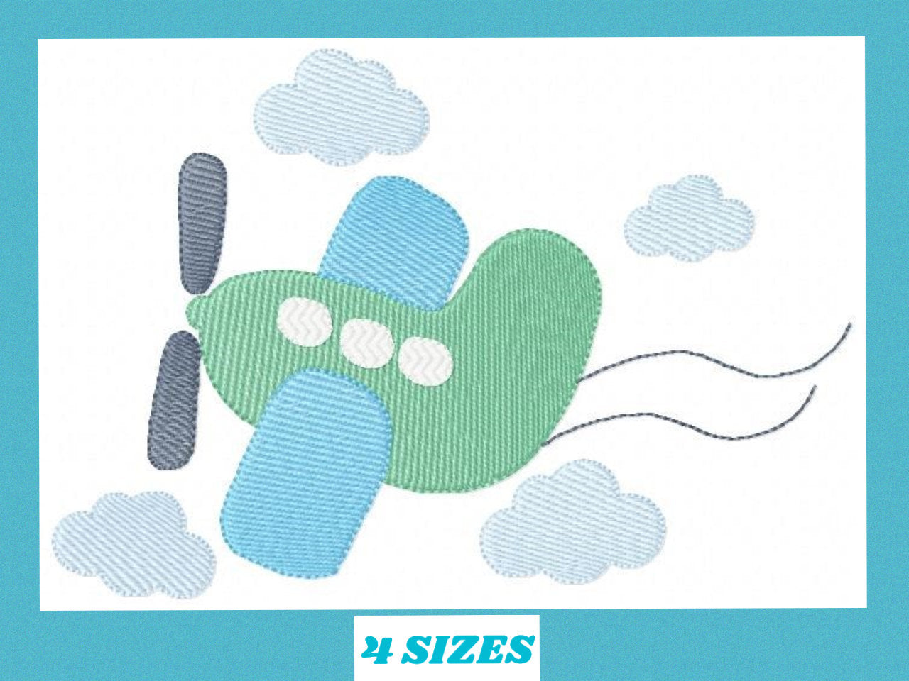 Plane embroidery designs - Airplane embroidery design machine embroidery pattern - Vehicle design baby boy embroidery file - kid pes sky