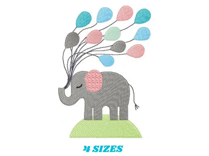 Elephant embroidery designs - animal embroidery design machine embroidery pattern - baby embroidery file - kid embroidery Balloon embroidery Marcia Embroidery