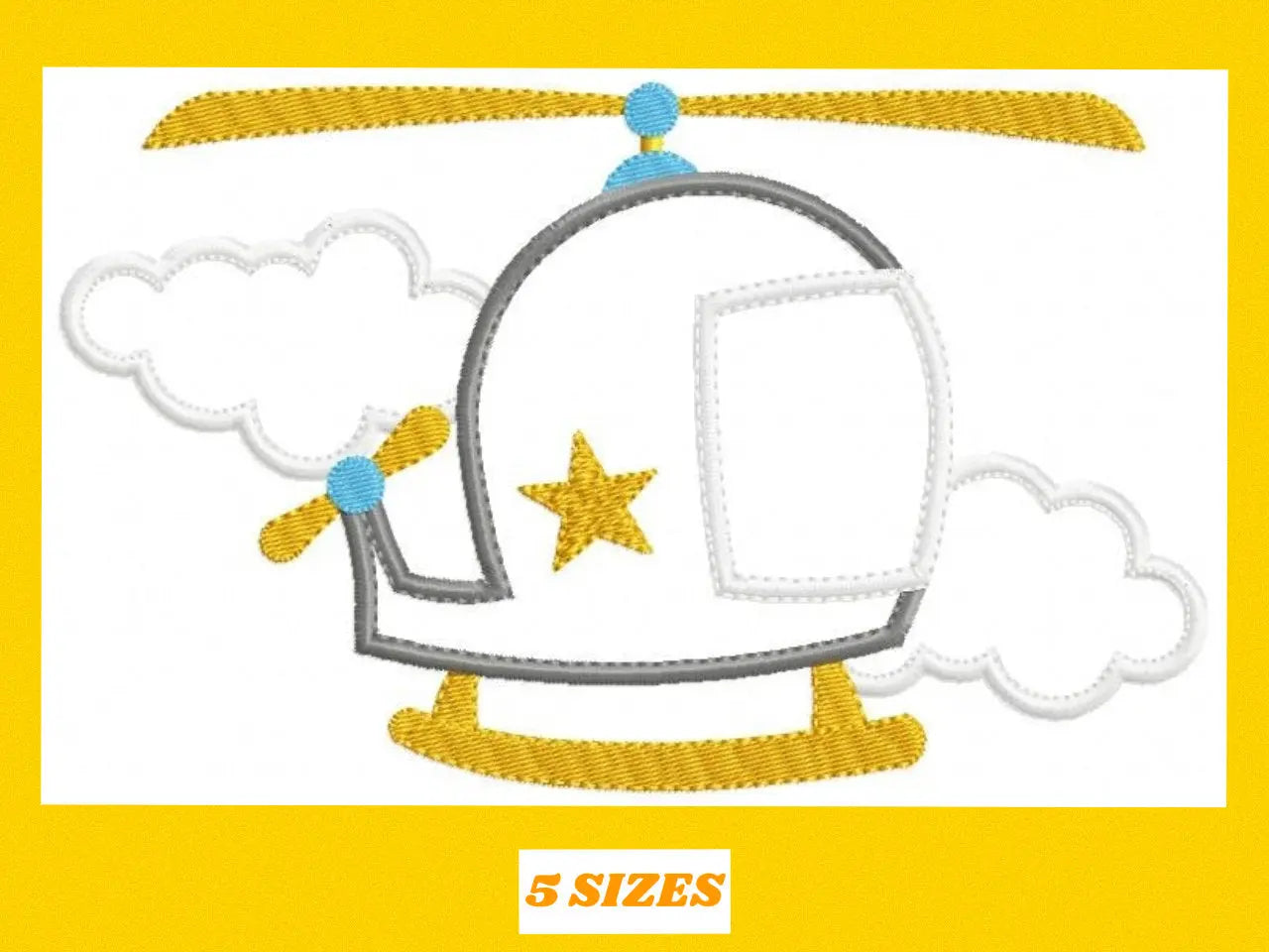 Helicopter embroidery designs - Chopper embroidery design machine embroidery pattern - Sky embroidery Helicopter design baby boy embroidery Marcia Embroidery