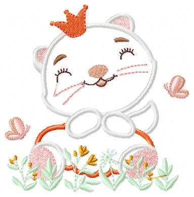 Cat embroidery design - Animal embroidery designs machine embroidery pattern - Kitty embroidery file - girl embroidery cat applique design