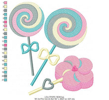 Charger l&#39;image dans la galerie, Lollipop embroidery designs - Candy embroidery design machine embroidery pattern - Dessert embroidery file lollipop design candy design kids

