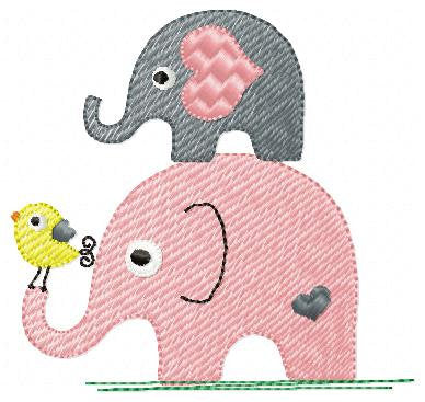 Elephant embroidery designs - Safari Animals embroidery design machine embroidery pattern - Newborn embroidery file - instant download pes