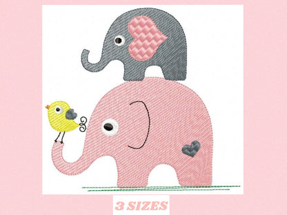 Elephant embroidery designs - Safari Animals embroidery design machine embroidery pattern - Newborn embroidery file - instant download pes