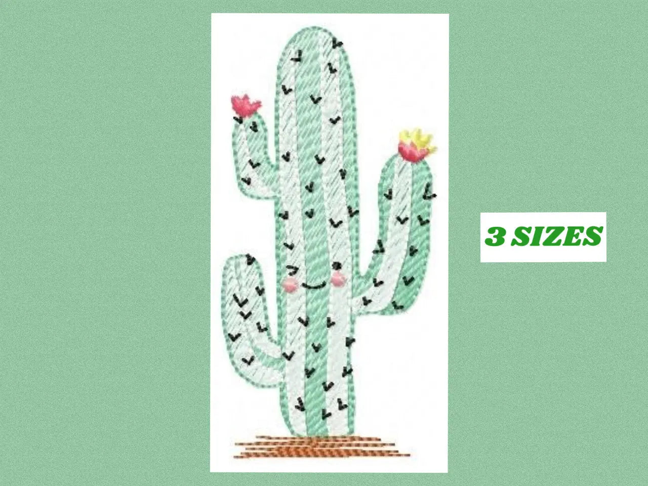 Cactus embroidery designs - Succulent embroidery design machine embroidery pattern - Mexican cactus design - plant embroidery file desert Marcia Embroidery