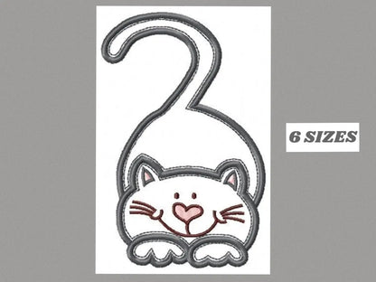 Cat embroidery design - Kitty embroidery designs machine embroidery pattern - Pet embroidery file - baby girl embroidery cat applique design Marcia Embroidery