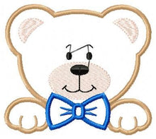 Load image into Gallery viewer, Teddy Bear embroidery designs - Bear face embroidery design machine embroidery pattern - Teddy bear applique design baby boy embroidery file
