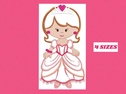 Princess embroidery designs - Queen embroidery design machine embroidery pattern - Princess applique design instant download baby embroidery Marcia Embroidery