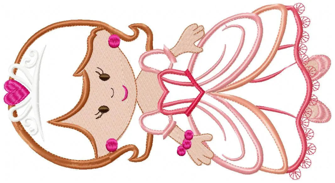 Princess embroidery designs - Queen embroidery design machine embroidery pattern - Princess applique design instant download baby embroidery Marcia Embroidery