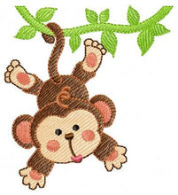 Charger l&#39;image dans la galerie, Safari embroidery designs - Monkey embroidery design machine embroidery pattern - Animal embroidery file - Animals embroidery forest animals
