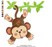 Laden Sie das Bild in den Galerie-Viewer, Safari embroidery designs - Monkey embroidery design machine embroidery pattern - Animal embroidery file - Animals embroidery forest animals
