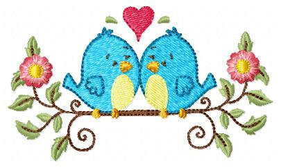 Bird embroidery designs - Birds embroidery design machine embroidery pattern - instant download filled design - baby girl embroidery birdies
