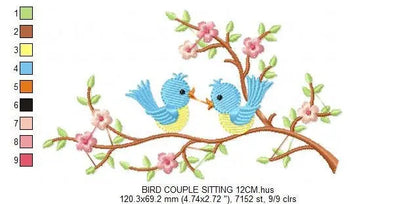 Bird embroidery designs - Birds embroidery design machine embroidery pattern - instant download - baby girl embroidery file instant downlaod Marcia Embroidery