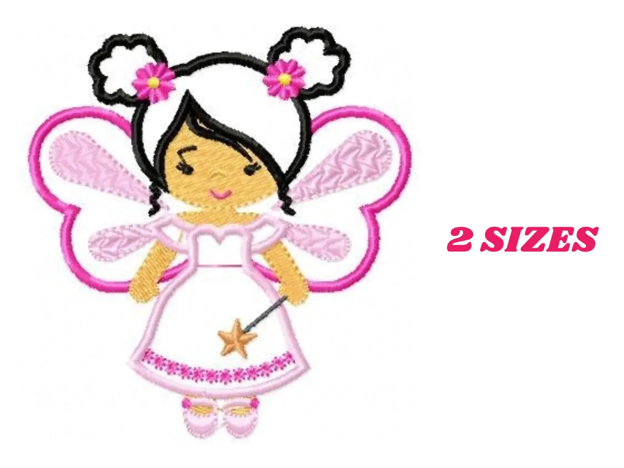 Curly Hair Fairy embroidery designs - Fairy godmother embroidery design machine embroidery pattern - fairy applique design - tooth fairy applique Marcia Embroidery
