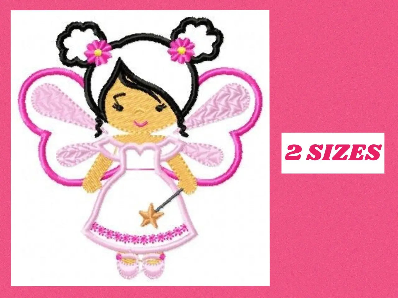 Curly Hair Fairy embroidery designs - Fairy godmother embroidery design machine embroidery pattern - fairy applique design - tooth fairy applique Marcia Embroidery