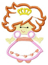 Laden Sie das Bild in den Galerie-Viewer, Queen embroidery designs - Princess embroidery design machine embroidery pattern - Princess applique design queen applique girl baby newborn
