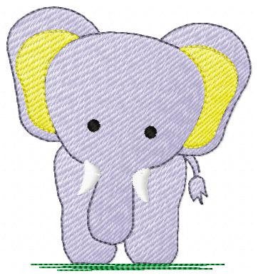 Elephant embroidery designs - animal embroidery design - machine embroidery pattern - baby embroidery file kid embroidery elephant design