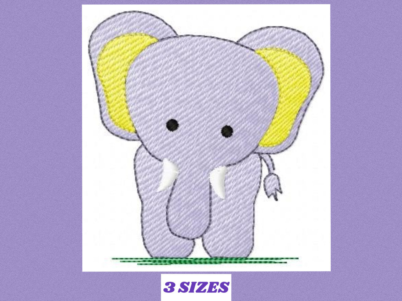 Elephant embroidery designs - animal embroidery design - machine embroidery pattern - baby embroidery file kid embroidery elephant design