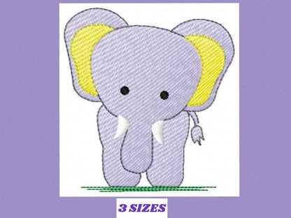 Elephant embroidery designs - animal embroidery design - machine embroidery pattern - baby embroidery file kid embroidery elephant design