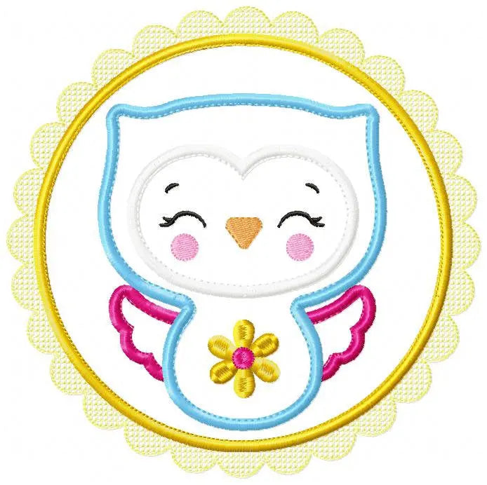 Owl embroidery design - Birds embroidery design machine embroidery pattern - Kitchen embroidery file - owl applique design with frame Marcia Embroidery