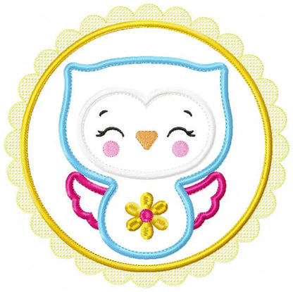 Owl embroidery design - Birds embroidery design machine embroidery pattern - Kitchen embroidery file - owl applique design with frame Marcia Embroidery