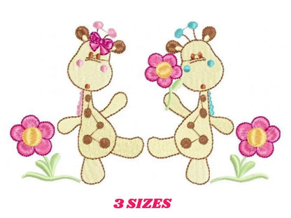 Giraffe embroidery design - Animal embroidery designs machine embroidery pattern - boy embroidery file girl embroidery - filled design pes Marcia Embroidery