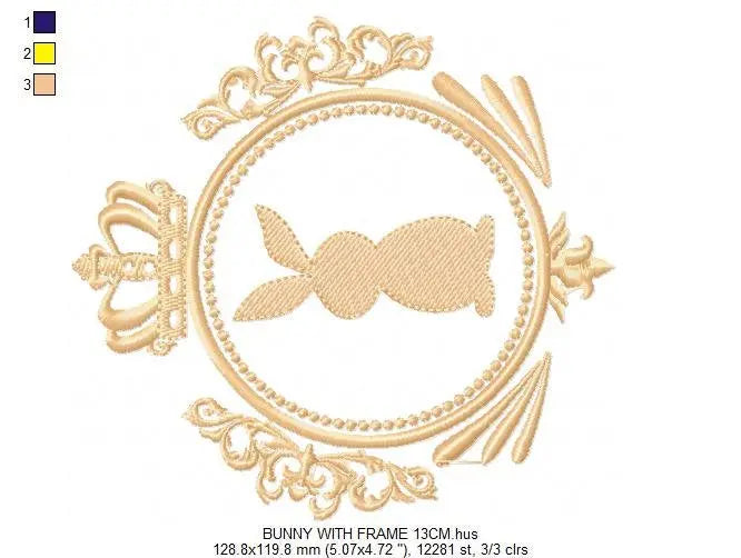 Bunny embroidery design - Rabbit embroidery designs machine embroidery pattern - baby embroidery file - Frame wreath embroidery Monogram Marcia Embroidery