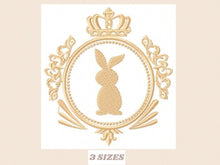 Load image into Gallery viewer, Bunny embroidery design - Rabbit embroidery designs machine embroidery pattern - baby embroidery file - Frame wreath embroidery Monogram
