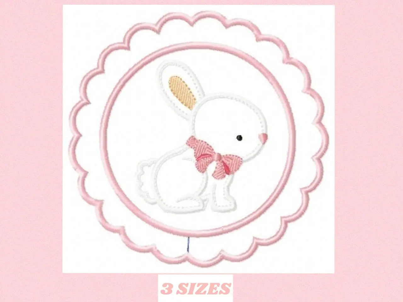 Bunny embroidery design - Rabbit embroidery designs machine embroidery pattern - baby embroidery file - kid embroidery rabbit with frame Marcia Embroidery