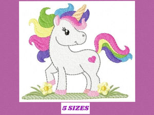 Unicorn embroidery designs - Girl embroidery design machine embroidery pattern - Unicorns embroidery file - baby girl embroidery newborn pes