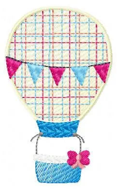 Balloon embroidery designs - Hot air balloon embroidery design - machine embroidery pattern - Sky embroidery file instant digital download Marcia Embroidery
