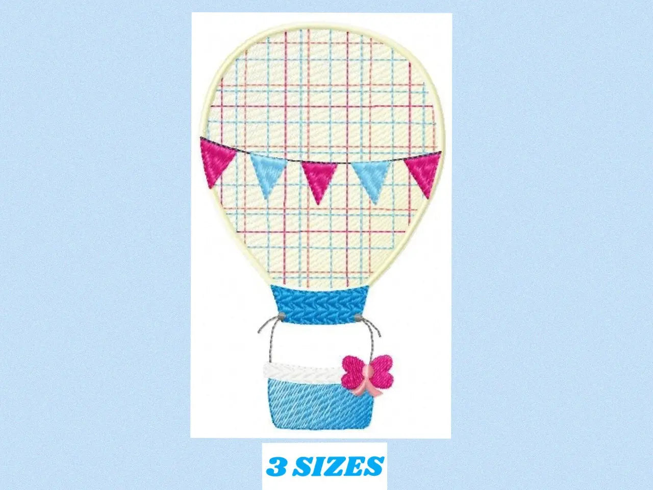 Balloon embroidery designs - Hot air balloon embroidery design - machine embroidery pattern - Sky embroidery file instant digital download Marcia Embroidery