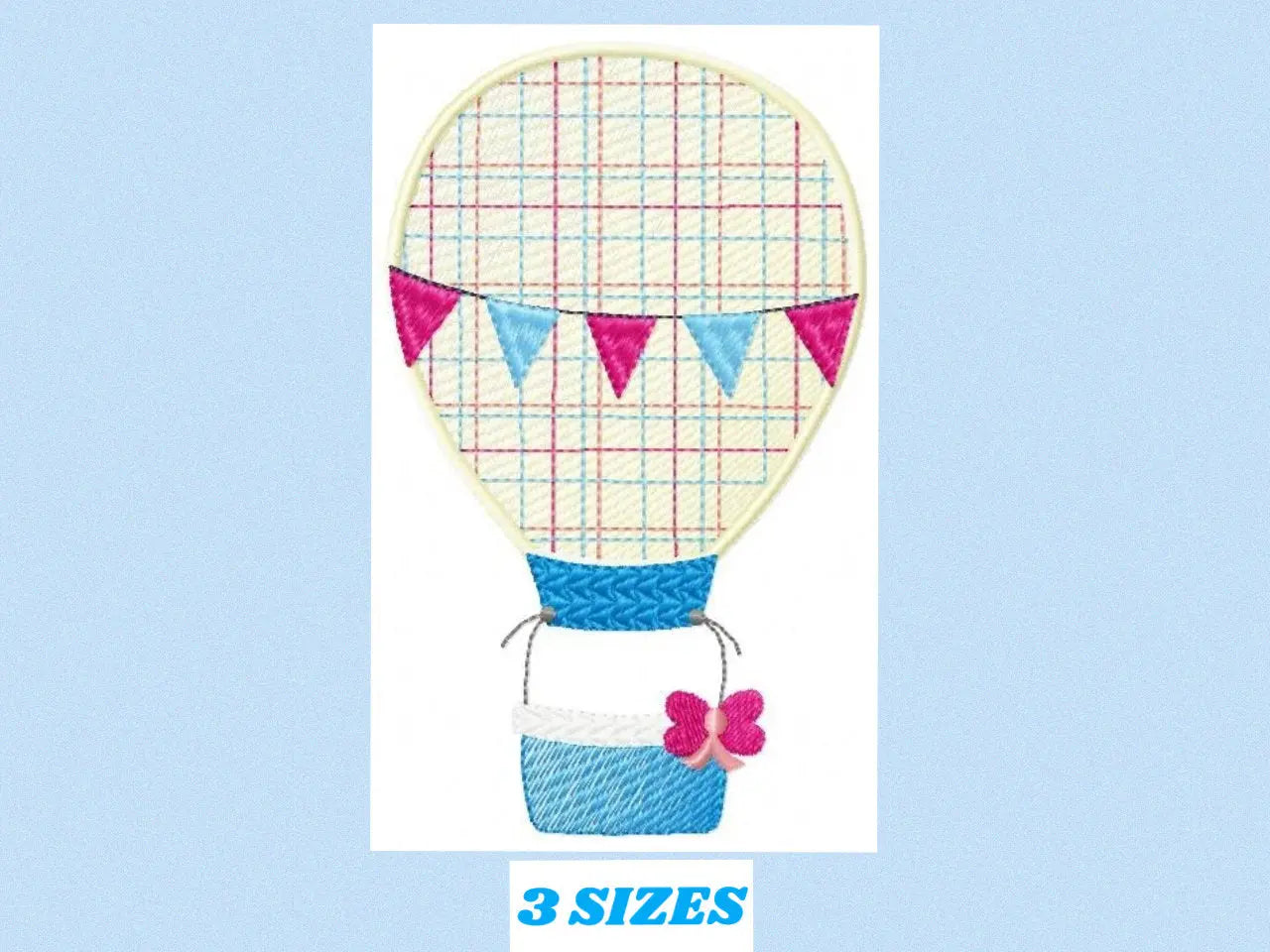 Balloon embroidery designs - Hot air balloon embroidery design - machine embroidery pattern - Sky embroidery file instant digital download Marcia Embroidery