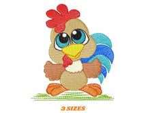 Cargar imagen en el visor de la galería, Chicken embroidery designs - Rooster embroidery design machine embroidery pattern - instant download - Kitchen embroidery file tea towel
