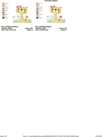Lion embroidery designs - Lioness embroidery design machine embroidery pattern - Animal embroidery file lion - boy and girl digital download