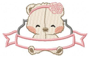 Bear embroidery designs - Teddy embroidery design machine embroidery pattern - Baby girl embroidery file - Nursery embroidery digital file